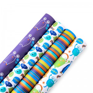 Customized Christmas Wrapping Paper Birthday Packaging Gift Wrapping Paper Roll with free sample