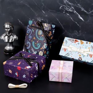 Customized Christmas Wrapping Paper Birthday Packaging Gift Wrapping Paper Roll with free sample