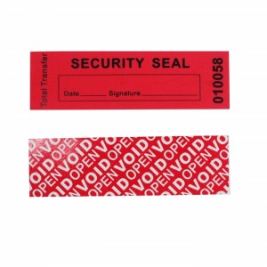 Custom Tamper Evidence Security Labels